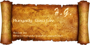 Hunyady Gusztáv névjegykártya
